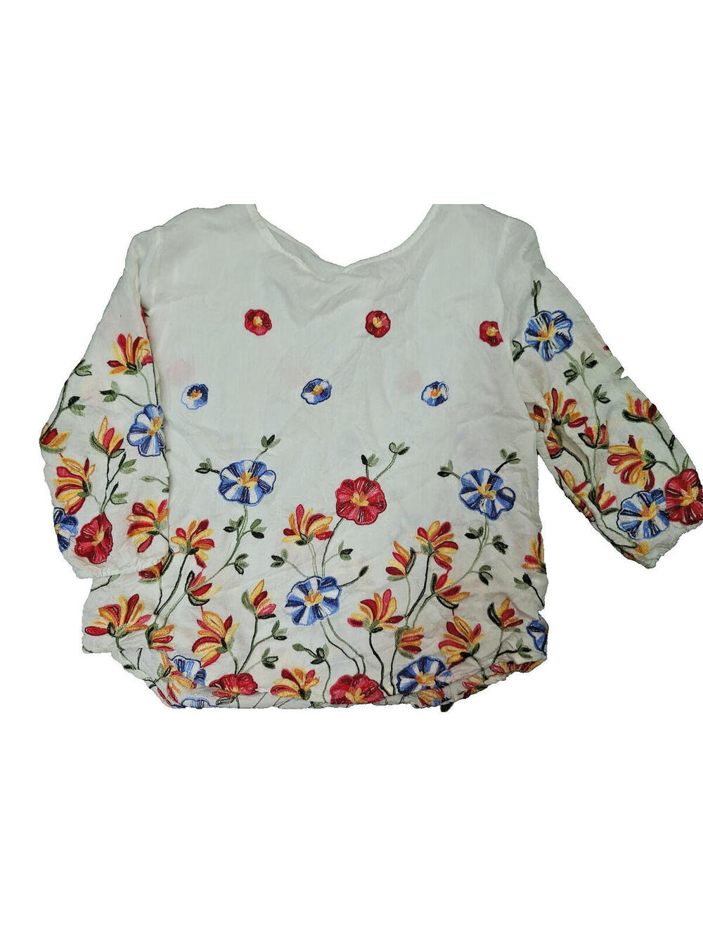 KINDRED Blouse Floral Shirt Size Medium Top Pretty Fashion Pull Over